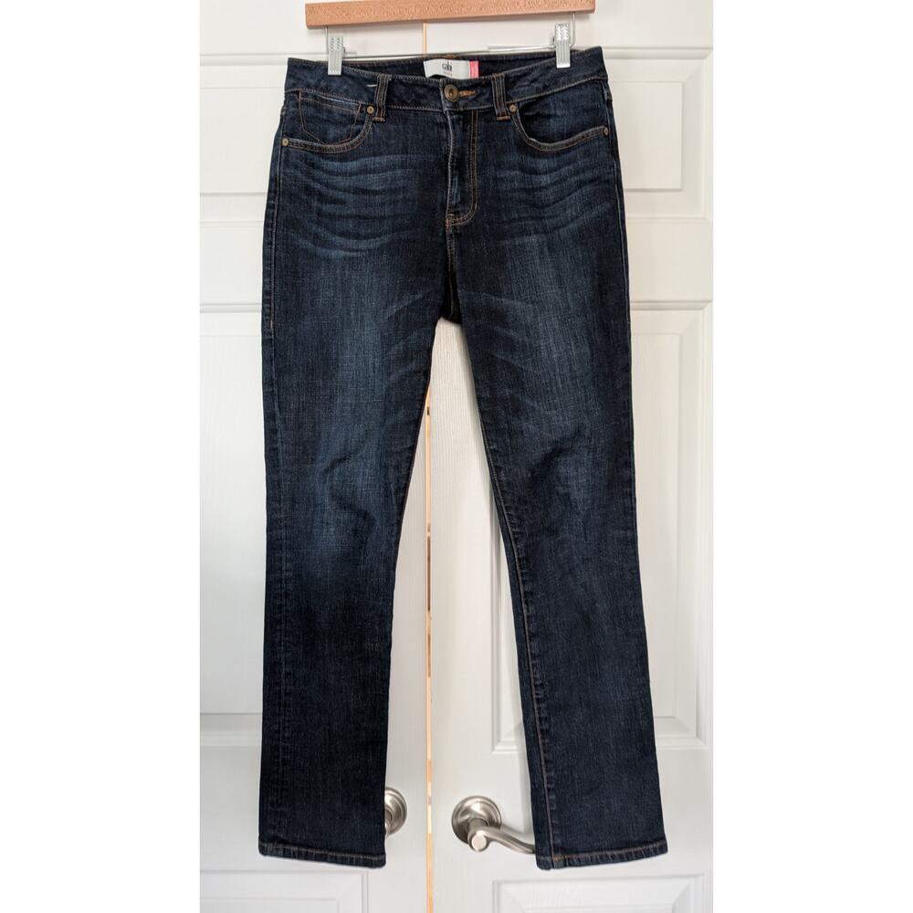 CAbi High Rise Straight Leg Jeans